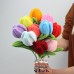 10 PCS * Handmade Pipe Cleaner Fat Tulip Flower Green Leaves Artificial Simulation Flower Indoor Home Desktop Party Wedding Decor